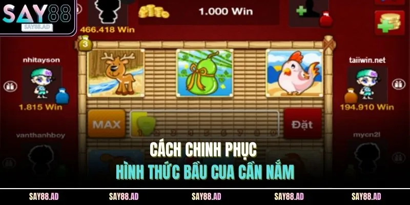 Cách chinh phục hình thức bầu cua cần nắm